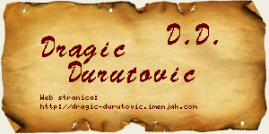 Dragić Durutović vizit kartica